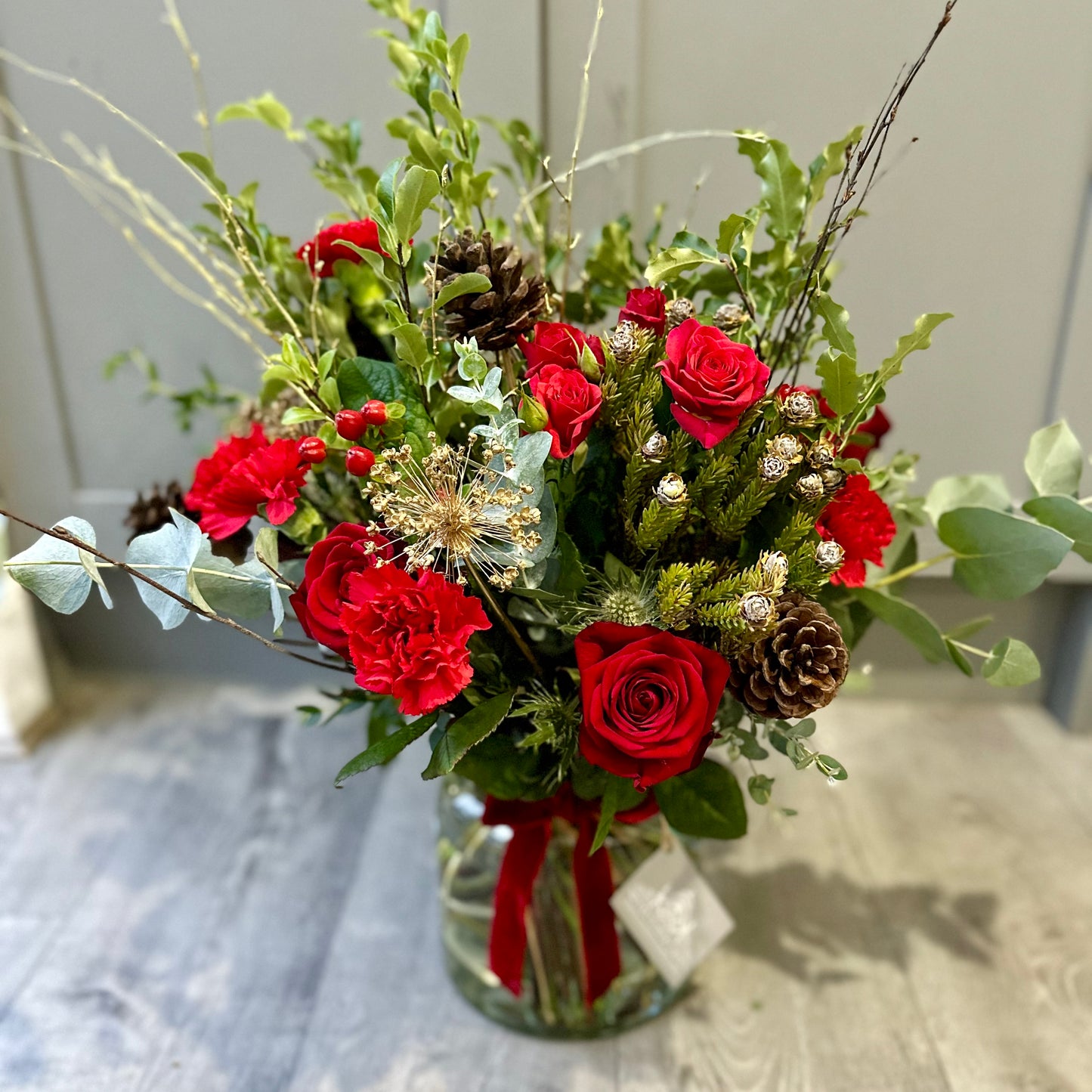 Christmas Luxury Vase of Flowers