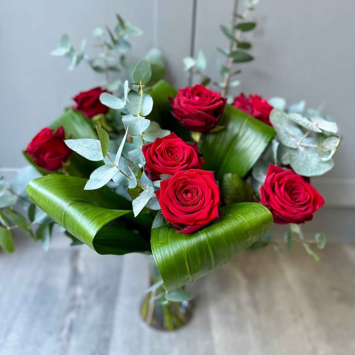 Valentines Collection  - Red Rose Vase Arrangement