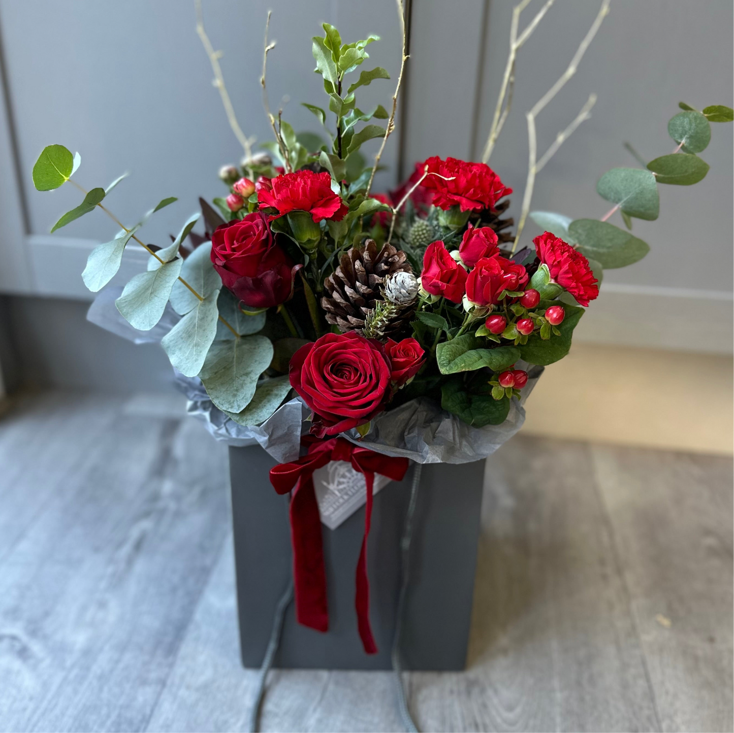 Christmas Gift Bag of Flowers