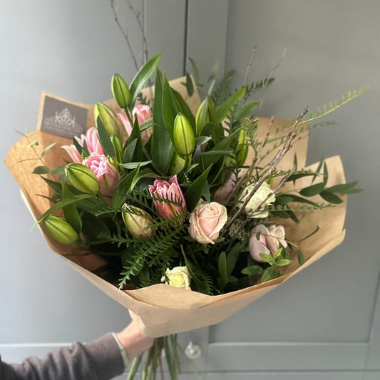 Mothers Day Collection - Oriental Pink Lily & Roses