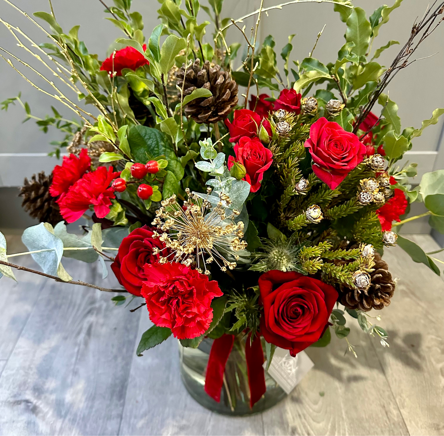 Christmas Luxury Vase of Flowers