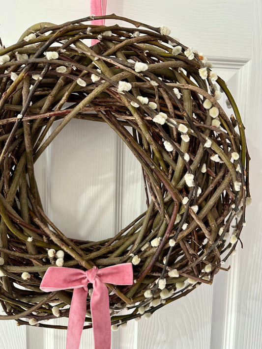 Easter Pussy Willow Spring Wreath